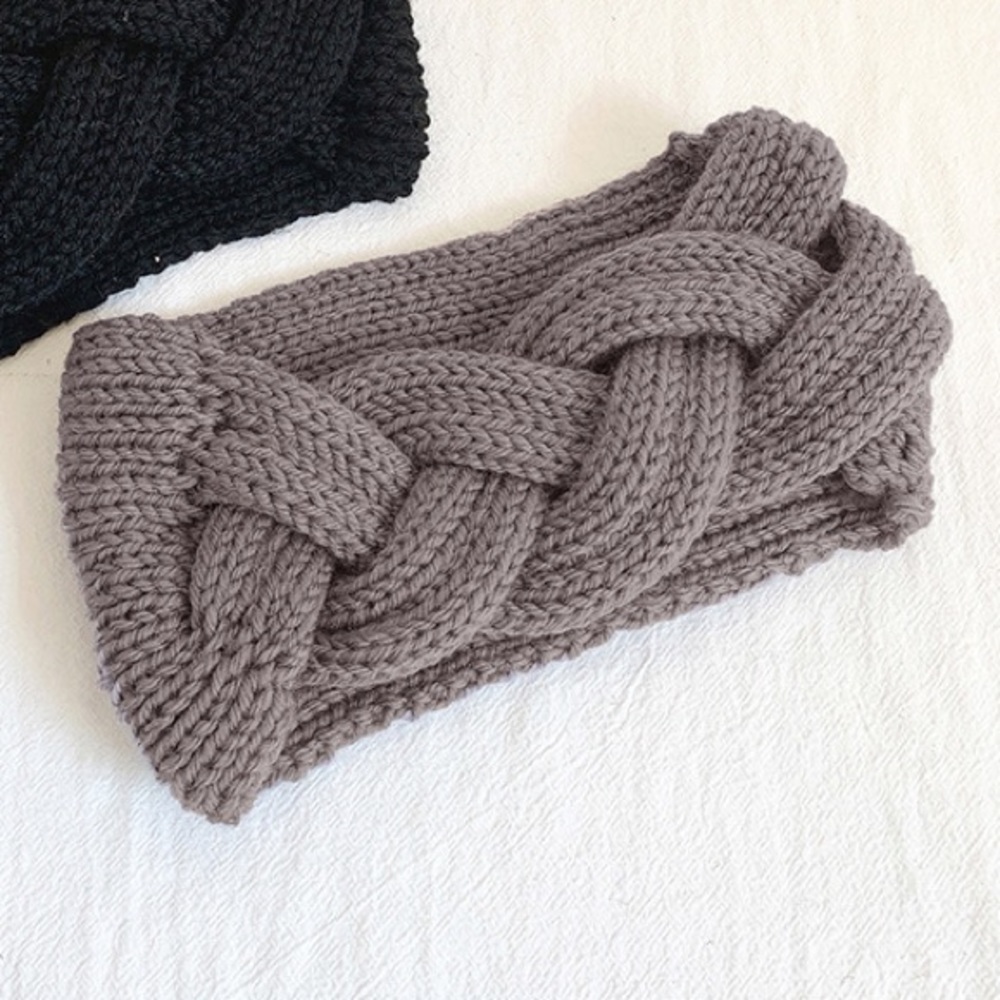 NEW GRAY colored knitted headband
